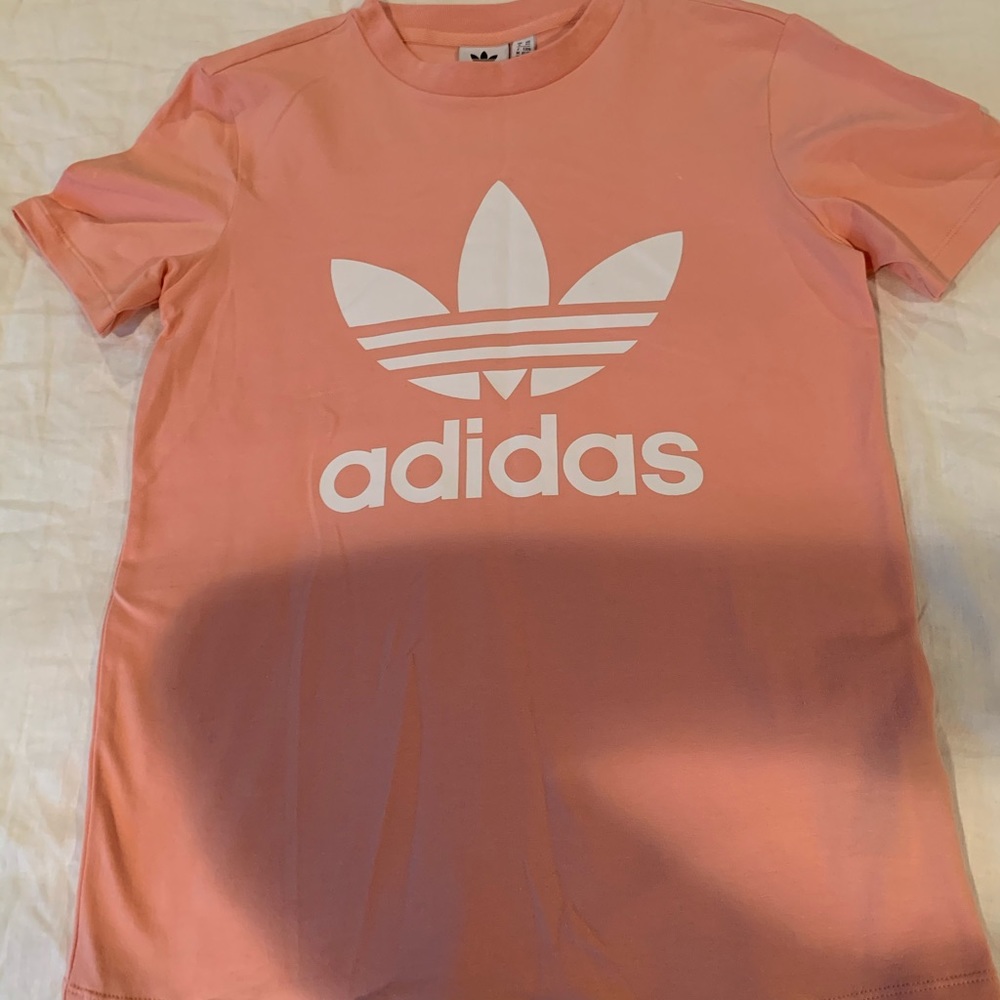 Coral adidas tee shirt